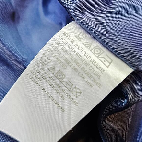 Susan Graver Hooded Puffer Quilted Vest Size 2X XXL Blue Abstract Winter Cozy - Picture 11 of 14